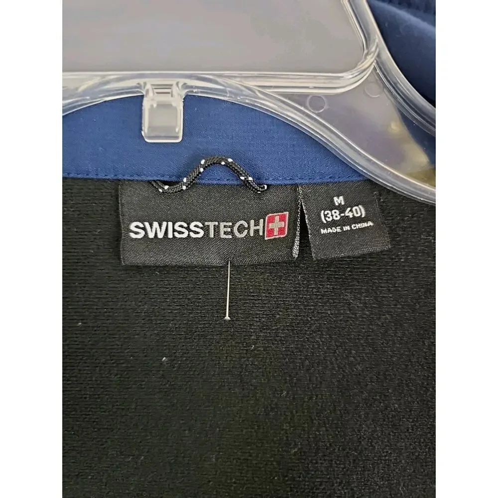 Swisstech ~Men's Size M (38-40)~ Navy Blue Zip-Up Windbreaker Jeacket.